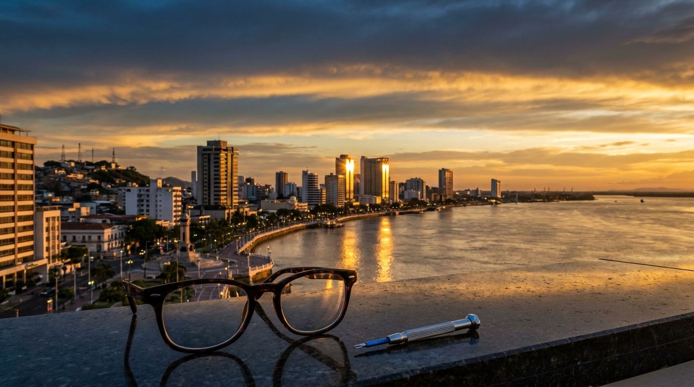 Vista de Guayaquil representando las zonas de cobertura del servicio a domicilio